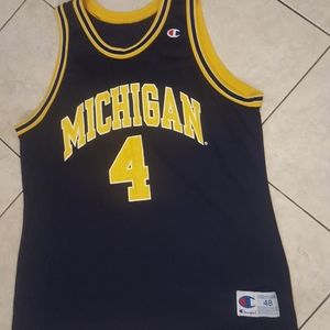 Vtg michagan chris webber champion jersey sz.48